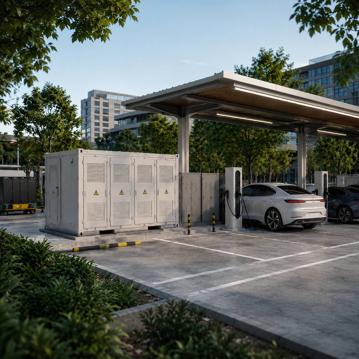 Illustrative battery energy storage and EV charging site